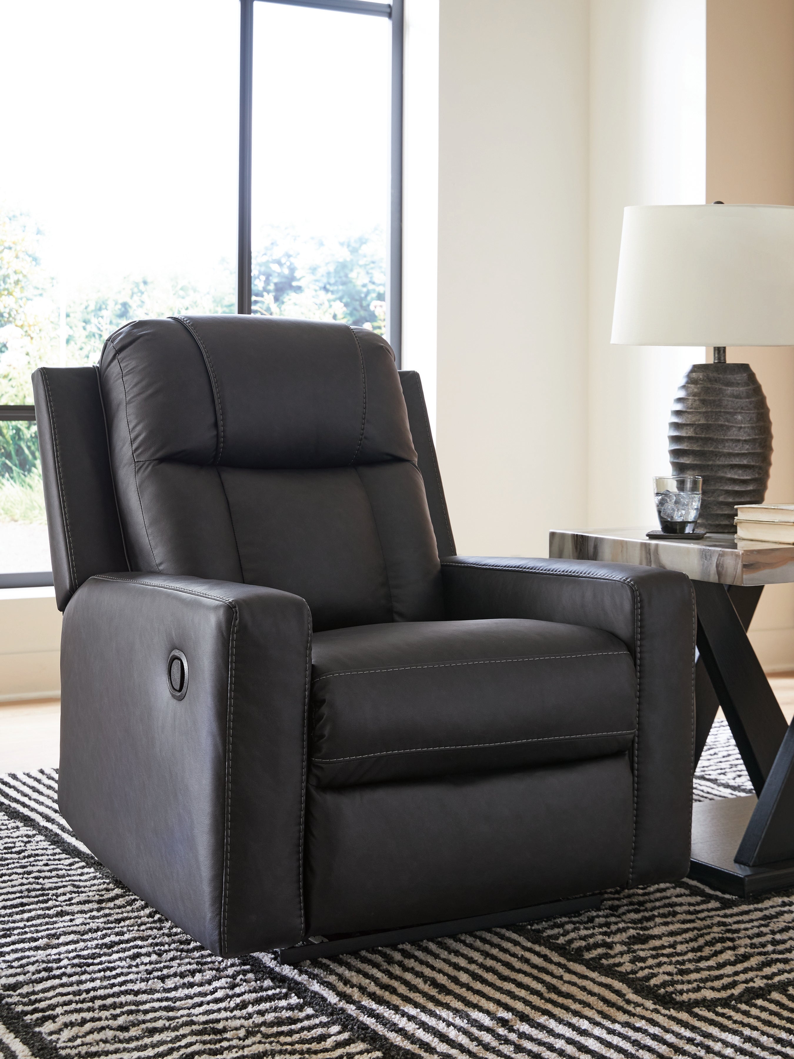 Tampa Furniture Outlet Lutz - Ashley Furniture - Mackmenville Living Room - Zero Wall Recliner / Carbon - 7471329