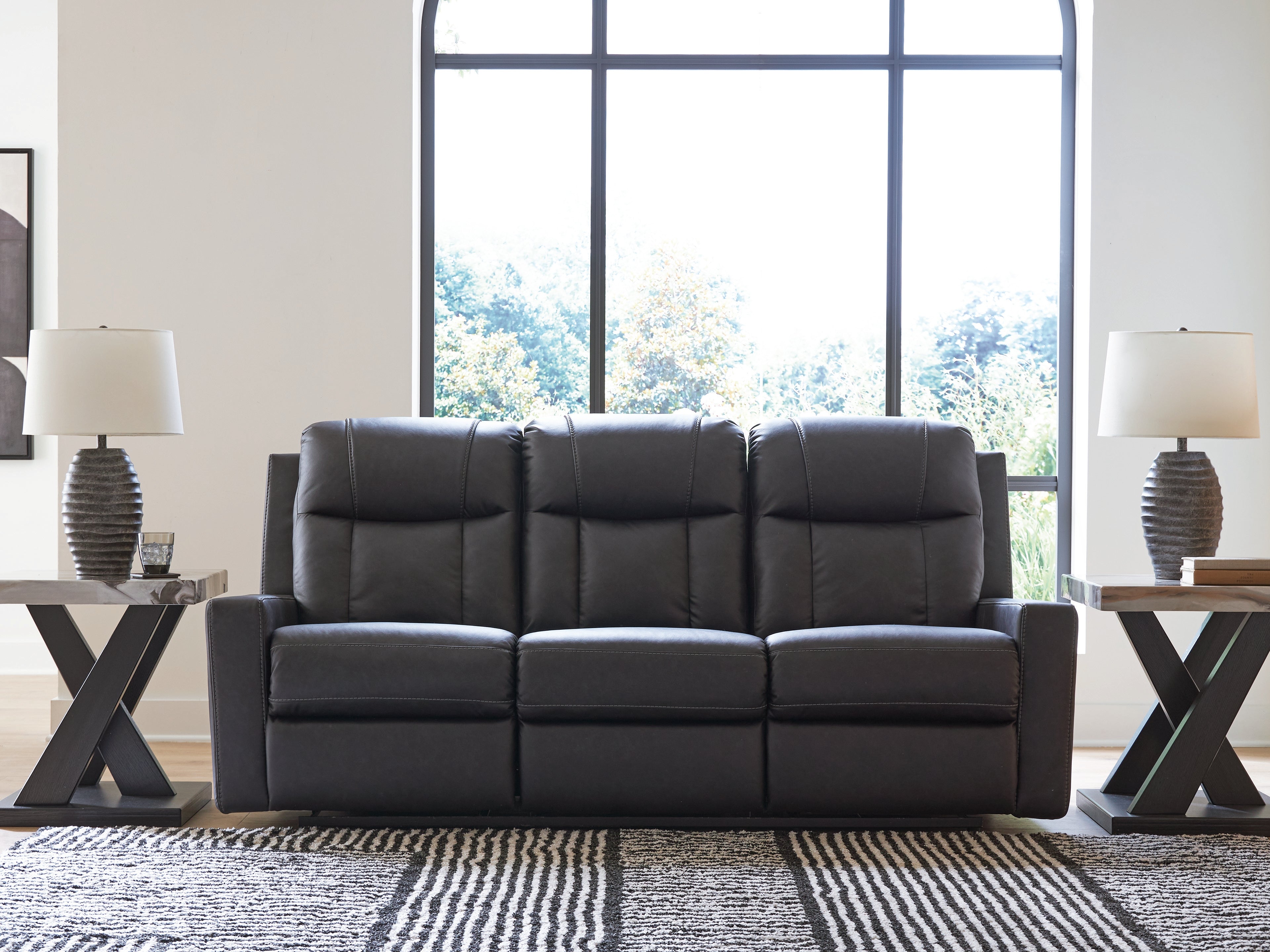Tampa Furniture Outlet Lutz - Ashley Furniture - Mackmenville Living Room - Reclining Sofa / Carbon - 7471388
