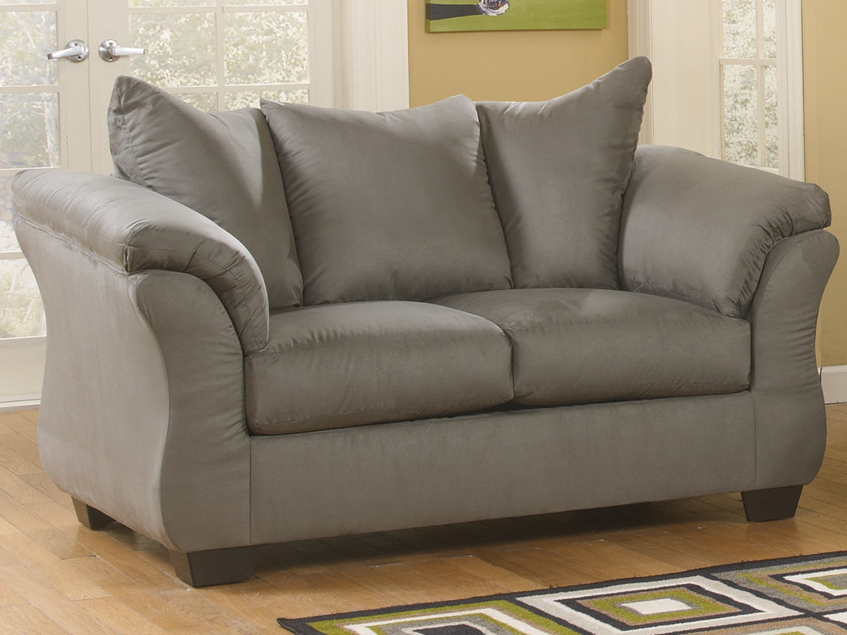 Tampa Furniture Outlet Lutz - Ashley Furniture - Darcy Living Room - Loveseat / Cobblestone - 7500535