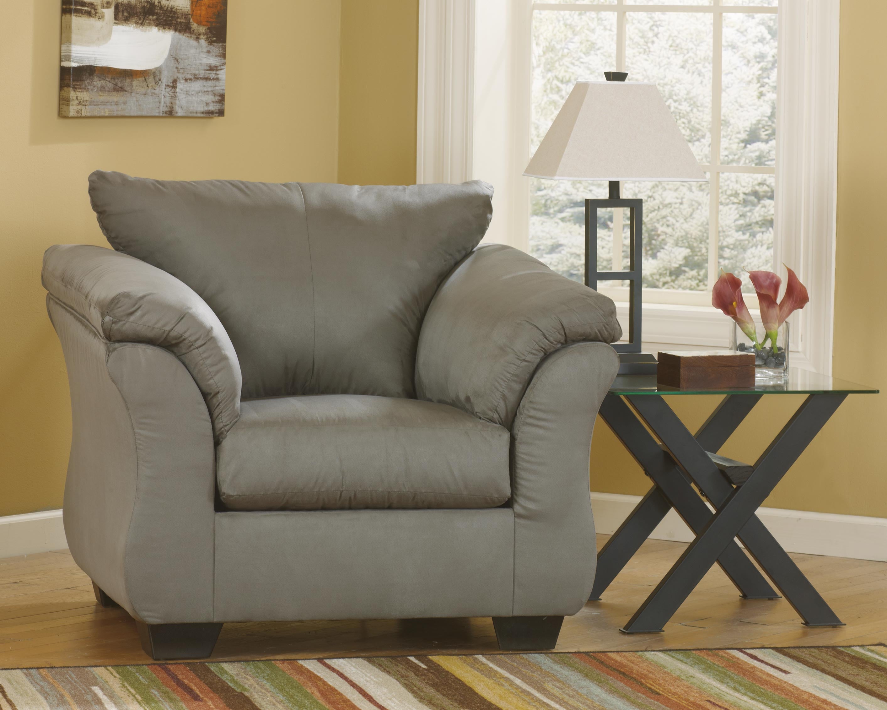 Tampa Furniture Outlet Lutz - Ashley Furniture - Darcy Living Room - Chair / Cobblestone - 7500520