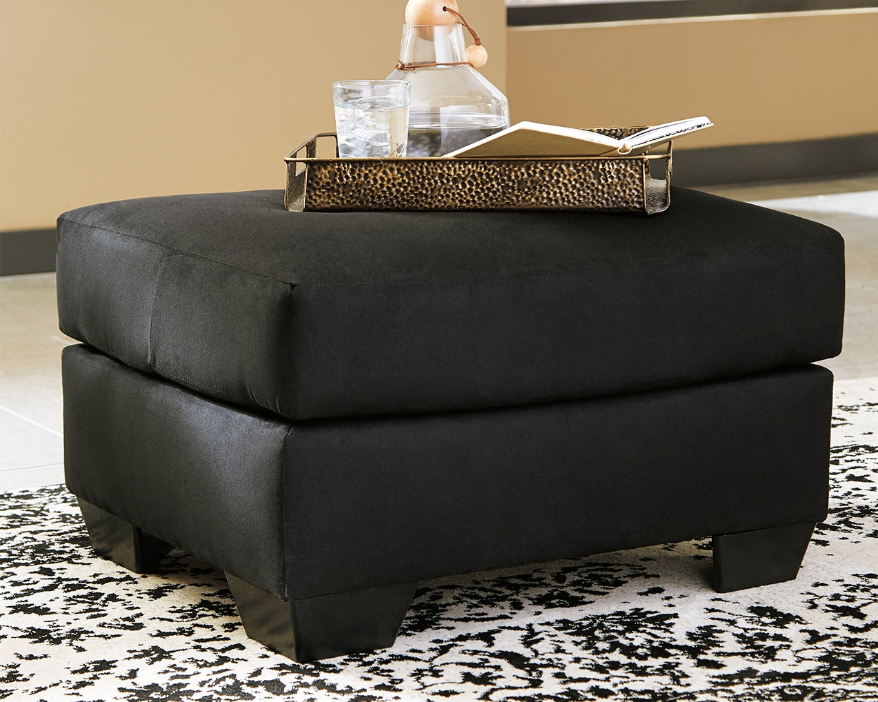 Tampa Furniture Outlet Lutz - Ashley Furniture - Darcy Living Room - Ottoman / Black - 7500814
