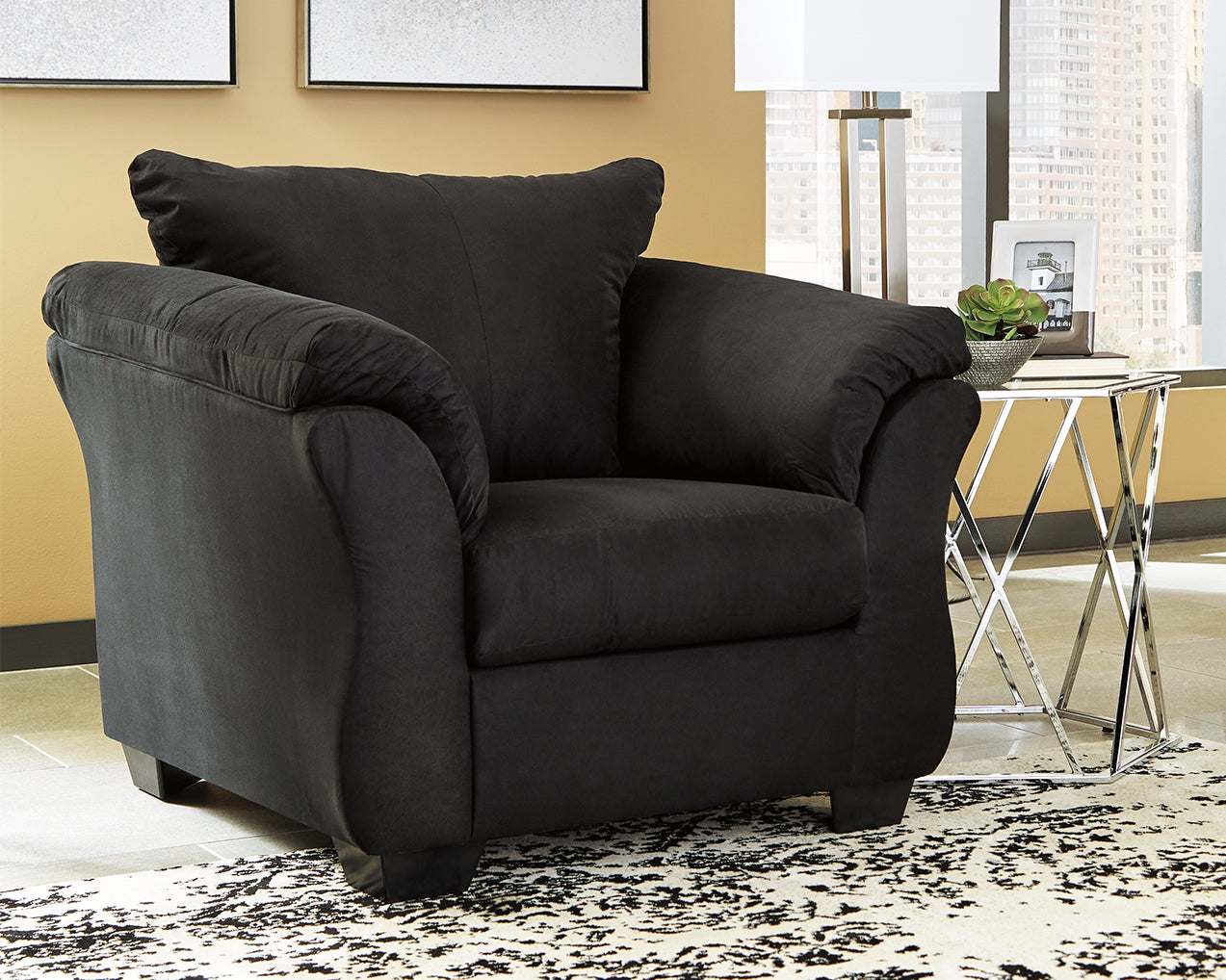 Tampa Furniture Outlet Lutz - Ashley Furniture - Darcy Living Room - Chair / Black - 7500820