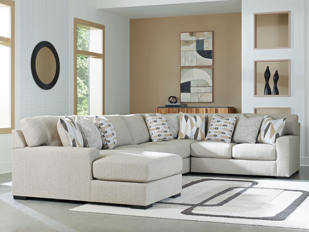 Tampa Furniture Outlet Lutz - Ashley Furniture - Laurelgrove Sectional - RAF 5-Piece Sectional with Chaise - 75105S11