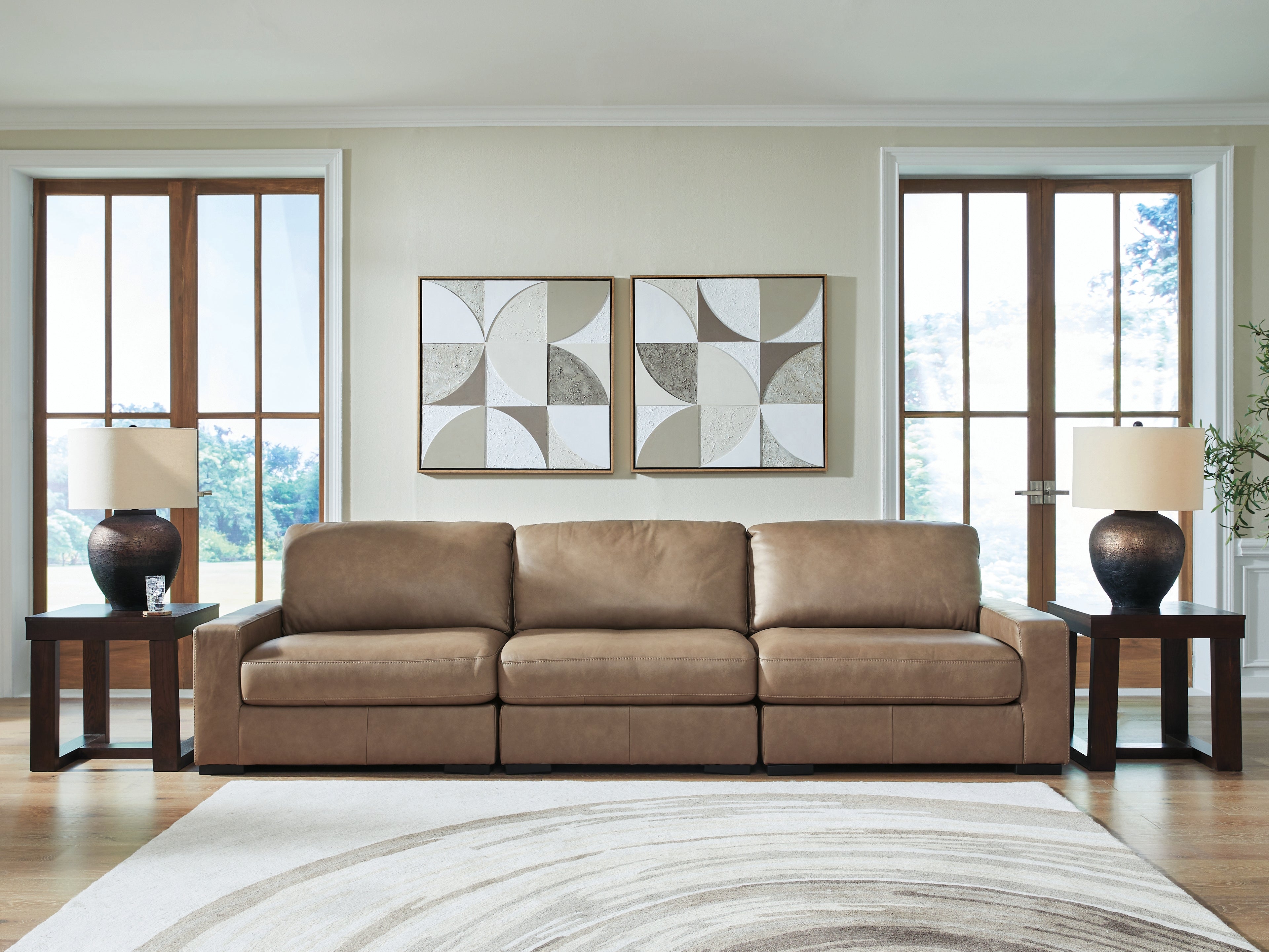 Tampa Furniture Outlet Lutz - Ashley Furniture - Veronella Sectional - RAF 3-Piece Sectional Sofa / Sahara - 76106S2