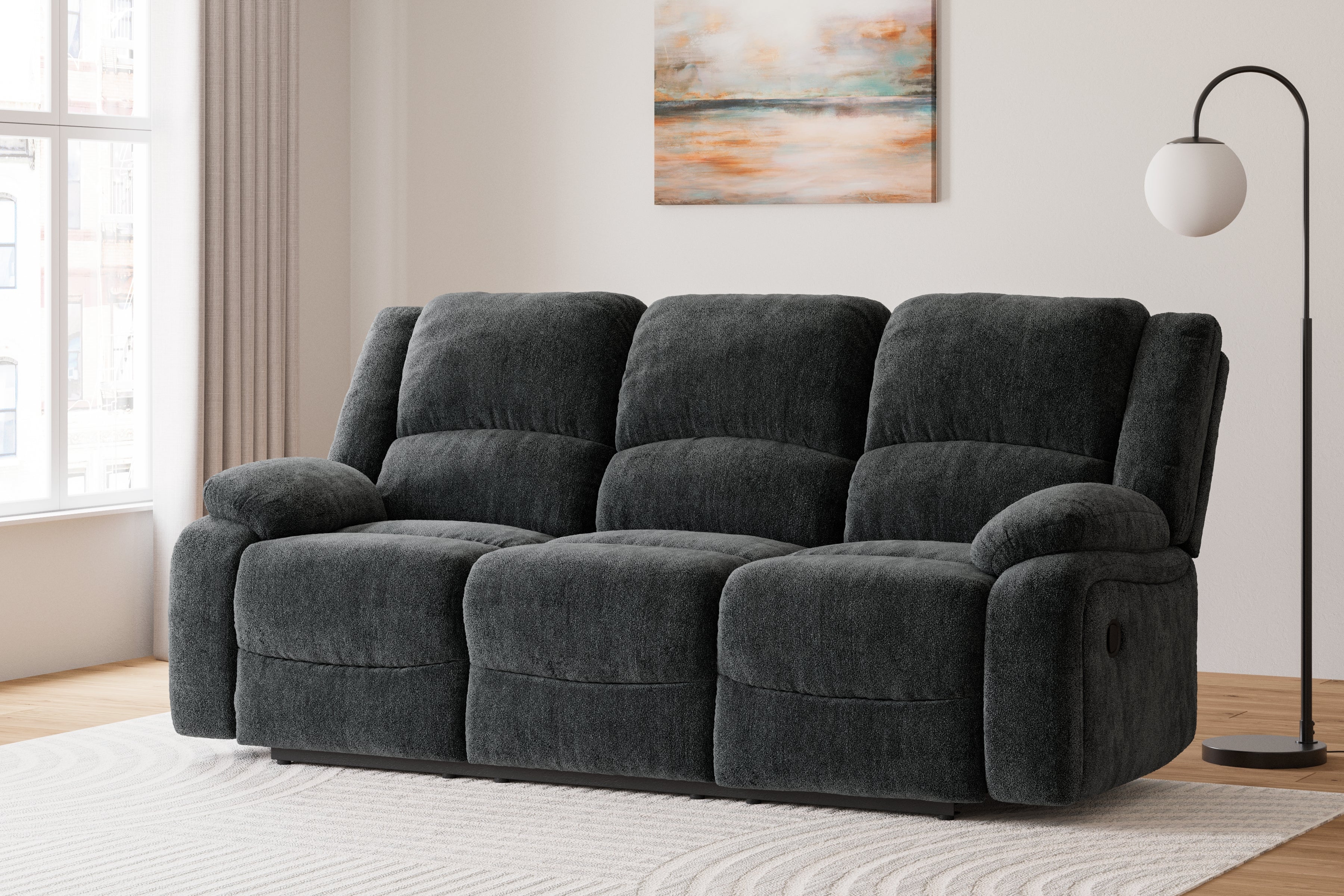 Tampa Furniture Outlet Lutz - Ashley Furniture - Draycoll Living Room - Reclining Sofa / Slate - 7650488