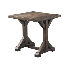 Finn - 3 Piece Accent Trestle Table Set (Coffee Table & Two End Tables) - Dark Walnut