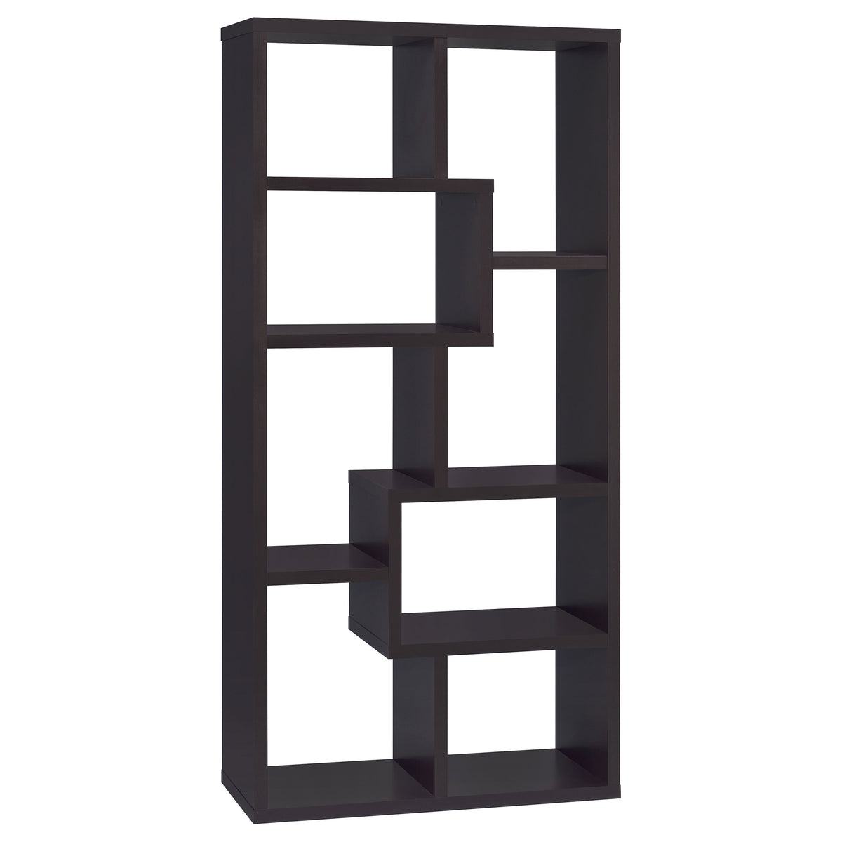 Tampa Furniture Outlet - Coaster - Theo 71-inch 6-shelf Bookshelf Cappuccino - 800264