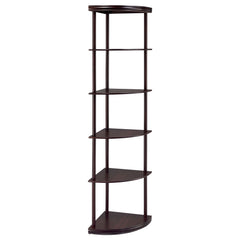 Tampa Furniture Outlet - Coaster - Bonwick 72-inch 5-shelf Corner Bookshelf Cappuccino - 800279