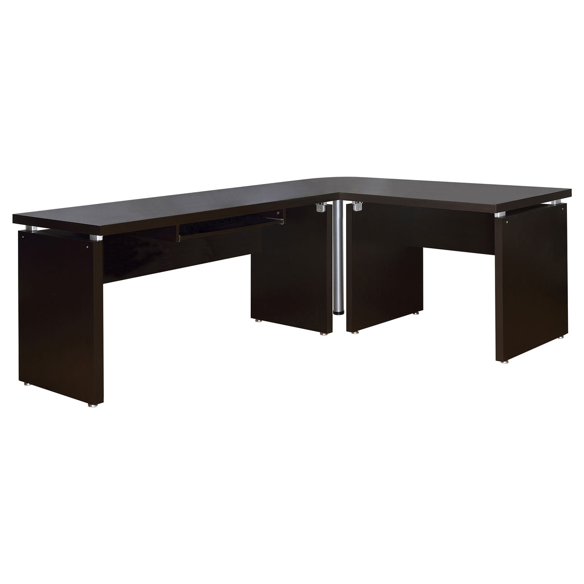 Tampa Furniture Outlet - Coaster - Skylar 83-inch L-Shaped Office Computer Desk Cappuccino - 800891L