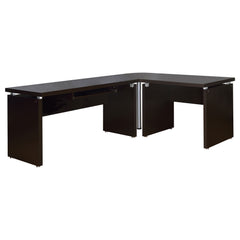 Tampa Furniture Outlet - Coaster - Skylar 83-inch L-Shaped Office Computer Desk Cappuccino - 800891L