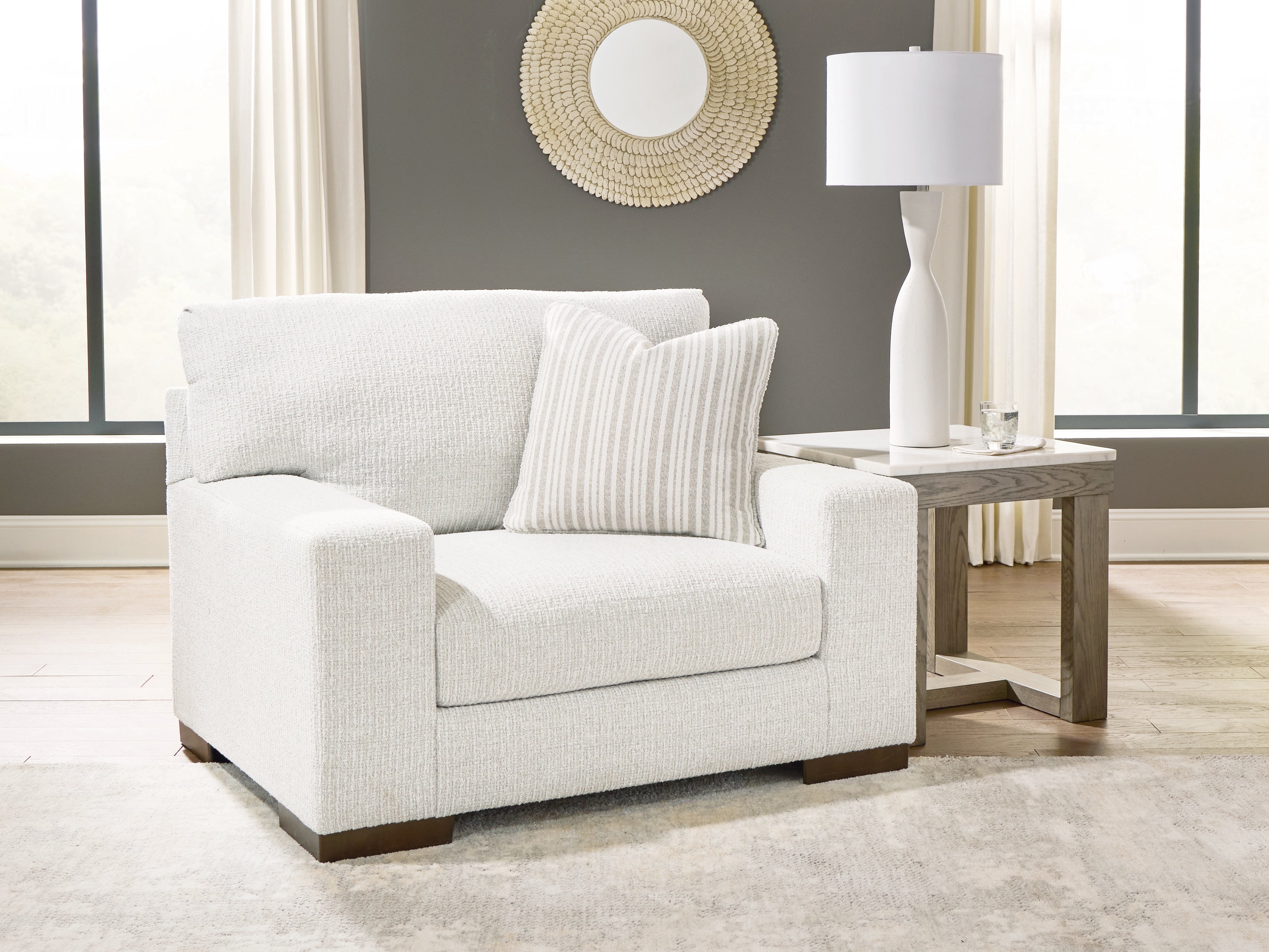 Tampa Furniture Outlet Lutz - Ashley Furniture - Hartside Living Room - Chair and a Half / Frosted - 8010423