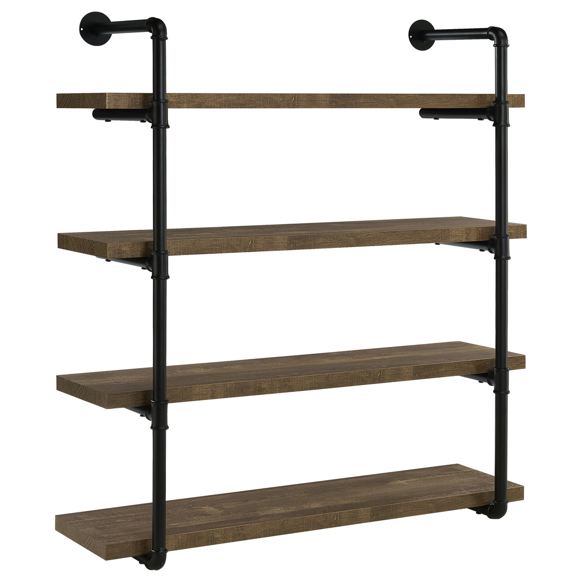 Tampa Furniture Outlet - Coaster - Elmcrest 39-inch 4-shelf Wall Bookshelf Rustic Oak - 804417