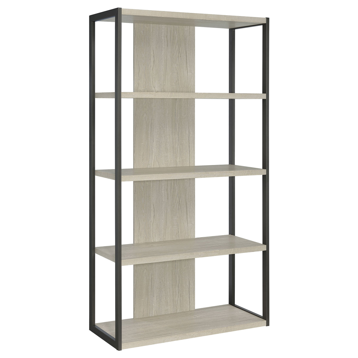 Tampa Furniture Outlet - Coaster - Loomis 72-inch 4-shelf Bookshelf Whitewashed Grey - 805883
