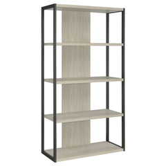Tampa Furniture Outlet - Coaster - Loomis 72-inch 4-shelf Bookshelf Whitewashed Grey - 805883