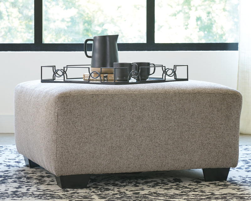 Tampa Furniture Outlet Lutz - Ashley Furniture - Ballinasloe Living Room - Oversized Accent Ottoman / Platinum - 8070208