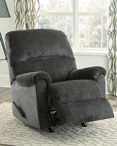 Tampa Furniture Outlet Lutz - Ashley Furniture - Ballinasloe Living Room - Rocker Recliner / Smoke - 8070325