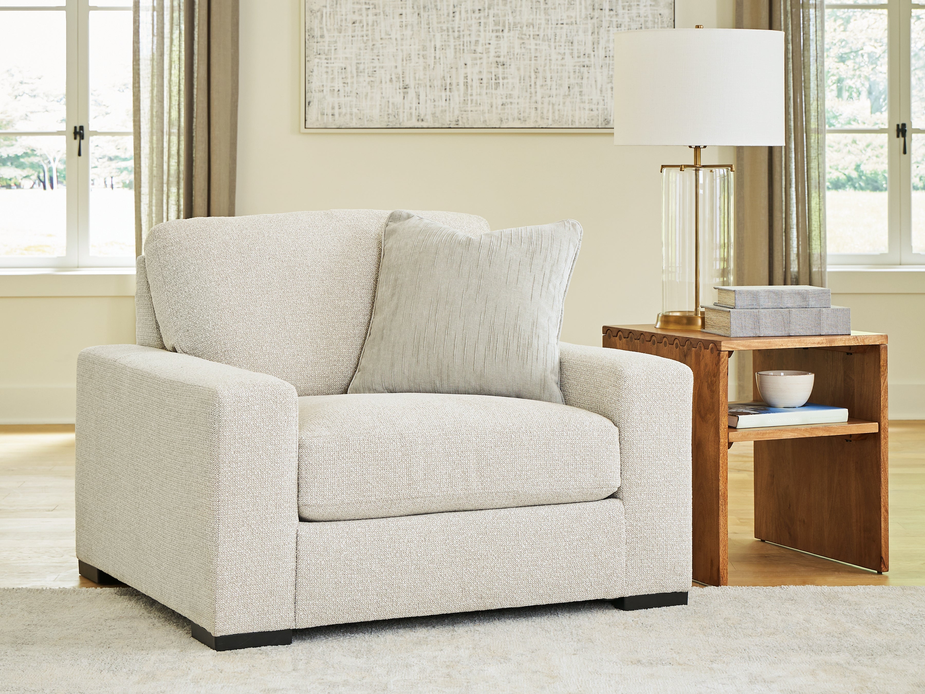 Tampa Furniture Outlet Lutz - Ashley Furniture - Conlee-Pike Living Room - Chair and a Half / Linen - PC8131023
