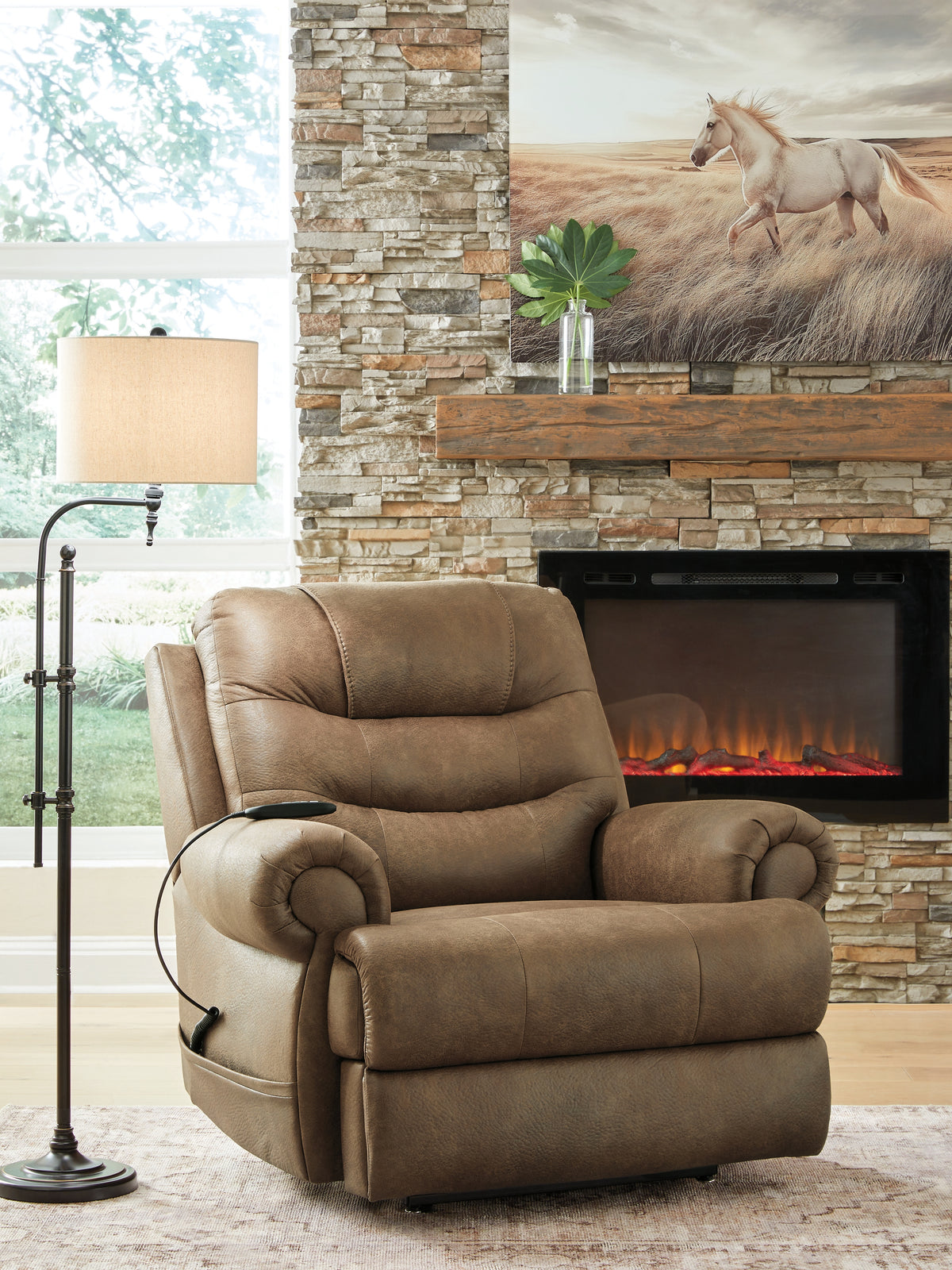Tampa Furniture Outlet Lutz - Ashley Furniture - Revived and Restored Living Room - Power Lift Recliner - PC8240712