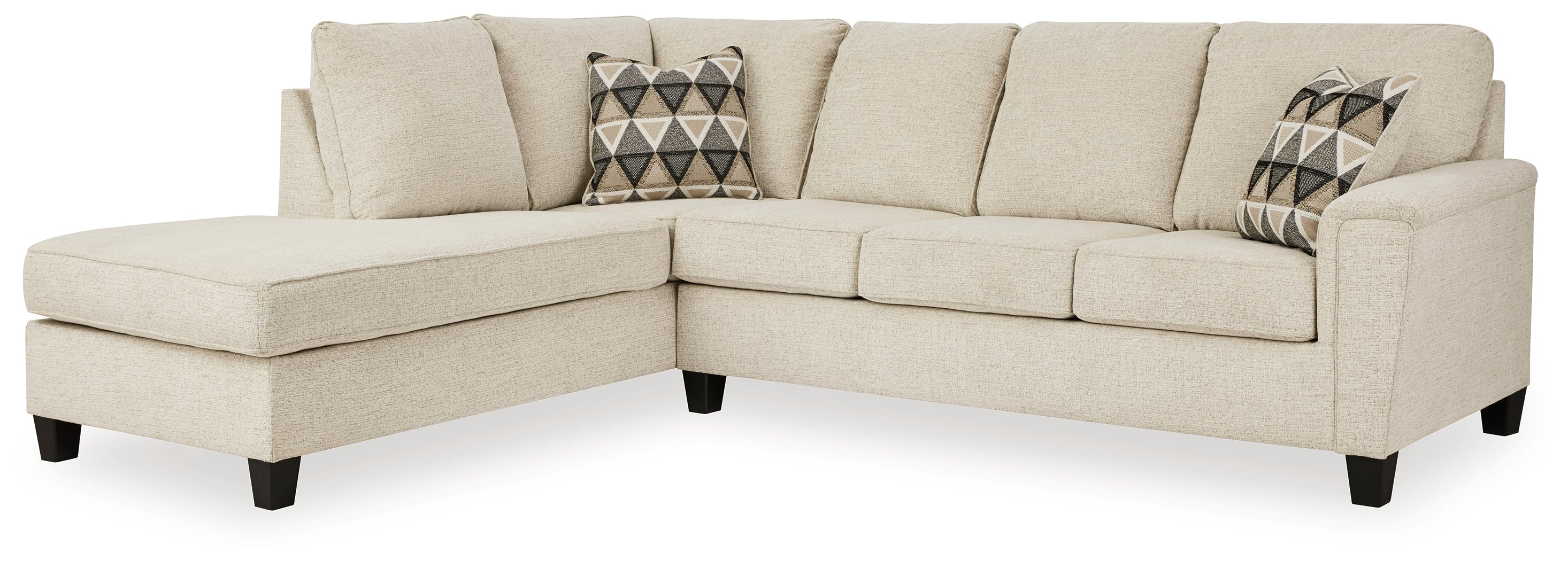 Tampa Furniture Outlet Lutz - Ashley Furniture - Abinger Sectional - RAF 2-Piece Sleeper Sectional with Chaise / Natural - 83904S3
