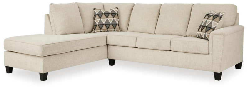 Tampa Furniture Outlet Lutz - Ashley Furniture - Abinger Sectional - RAF 2-Piece Sectional with Chaise / Natural - 83904S1