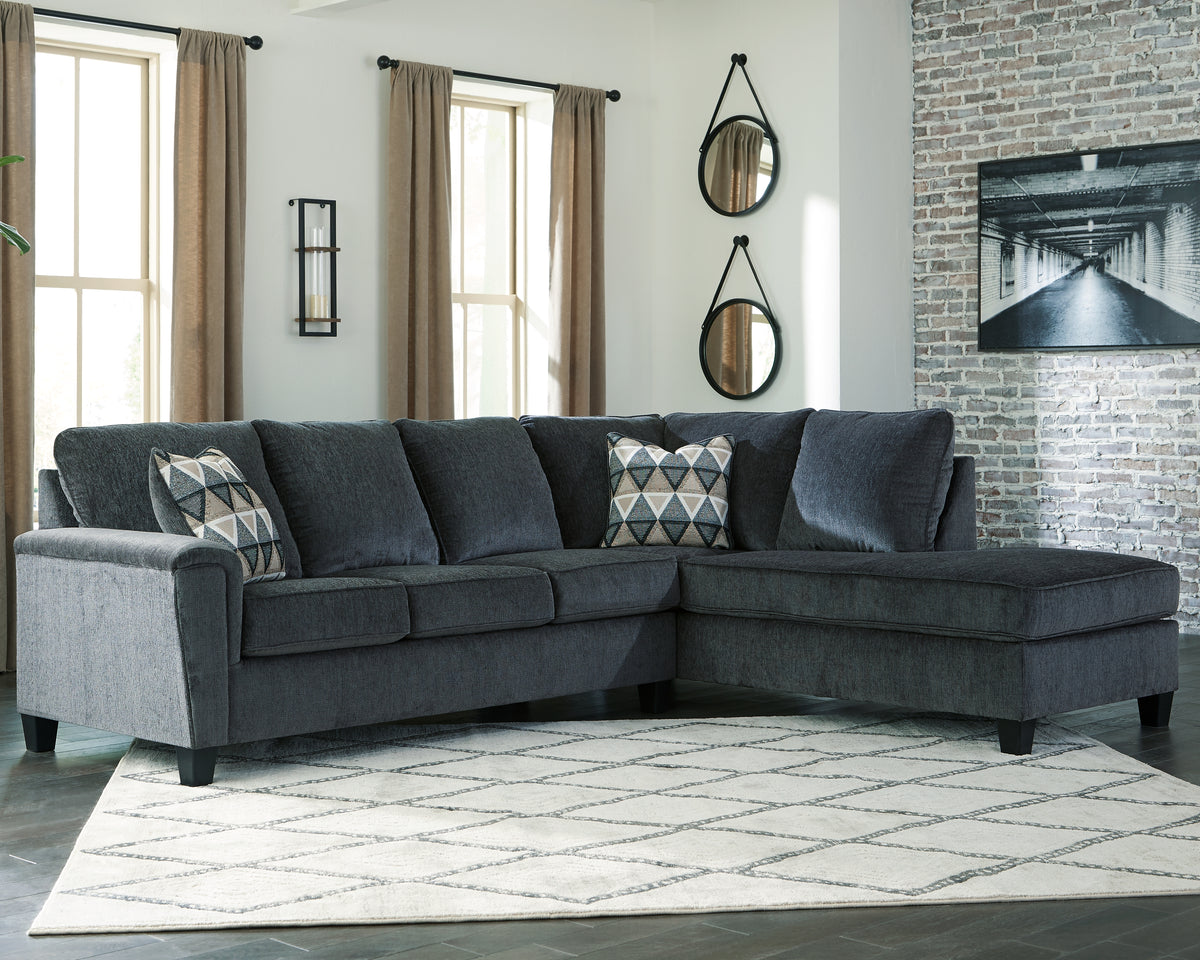 Tampa Furniture Outlet Lutz - Ashley Furniture - Abinger Sectional - LAF 2-Piece Sectional with Chaise / Smoke - 83905S2