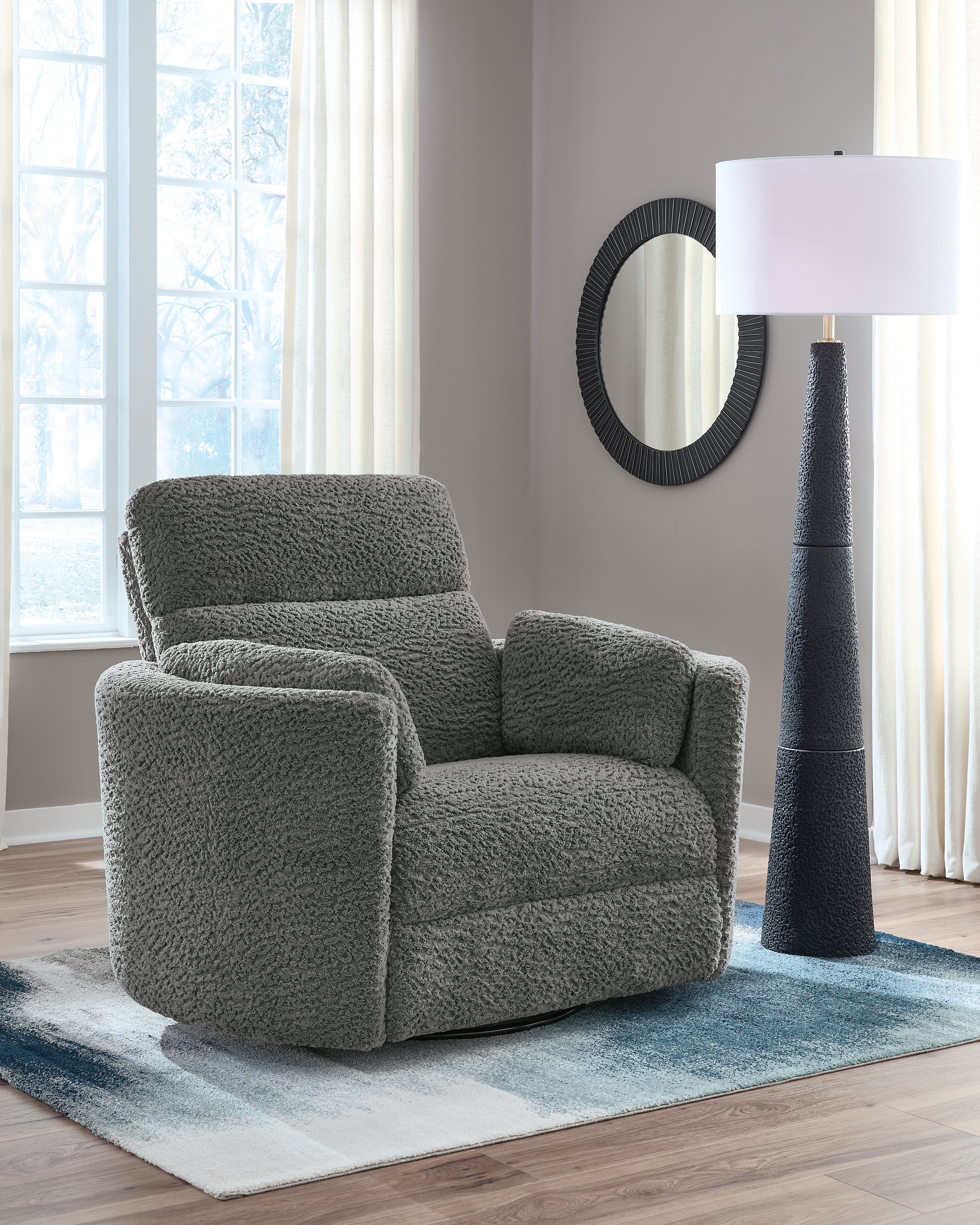 Tampa Furniture Outlet Lutz - Ashley Furniture - Gosaldo Living Room - Swivel Glider Power Recliner / Lead - PC8630495