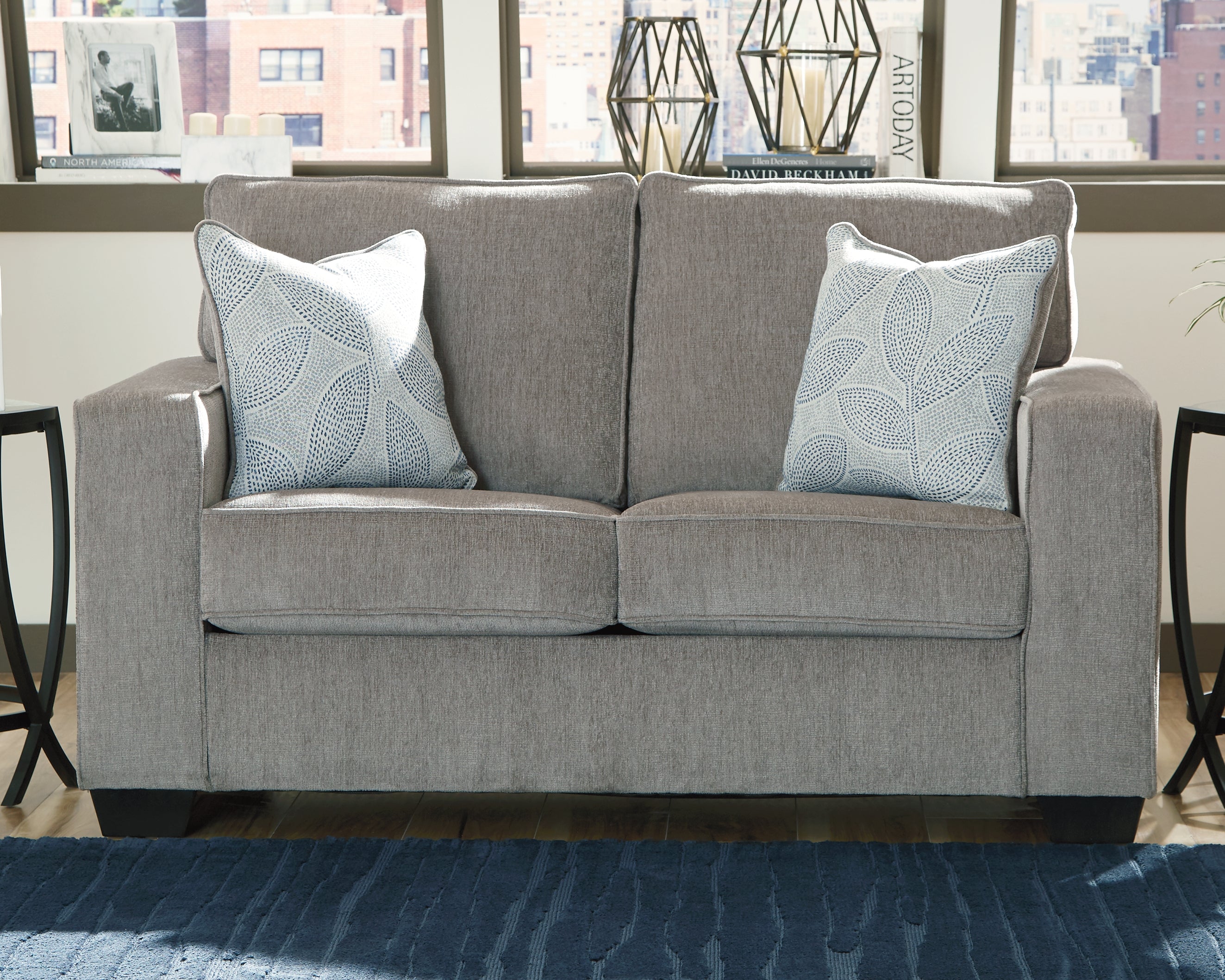 Tampa Furniture Outlet Lutz - Ashley Furniture - Altari Living Room - Loveseat / Alloy - 8721435