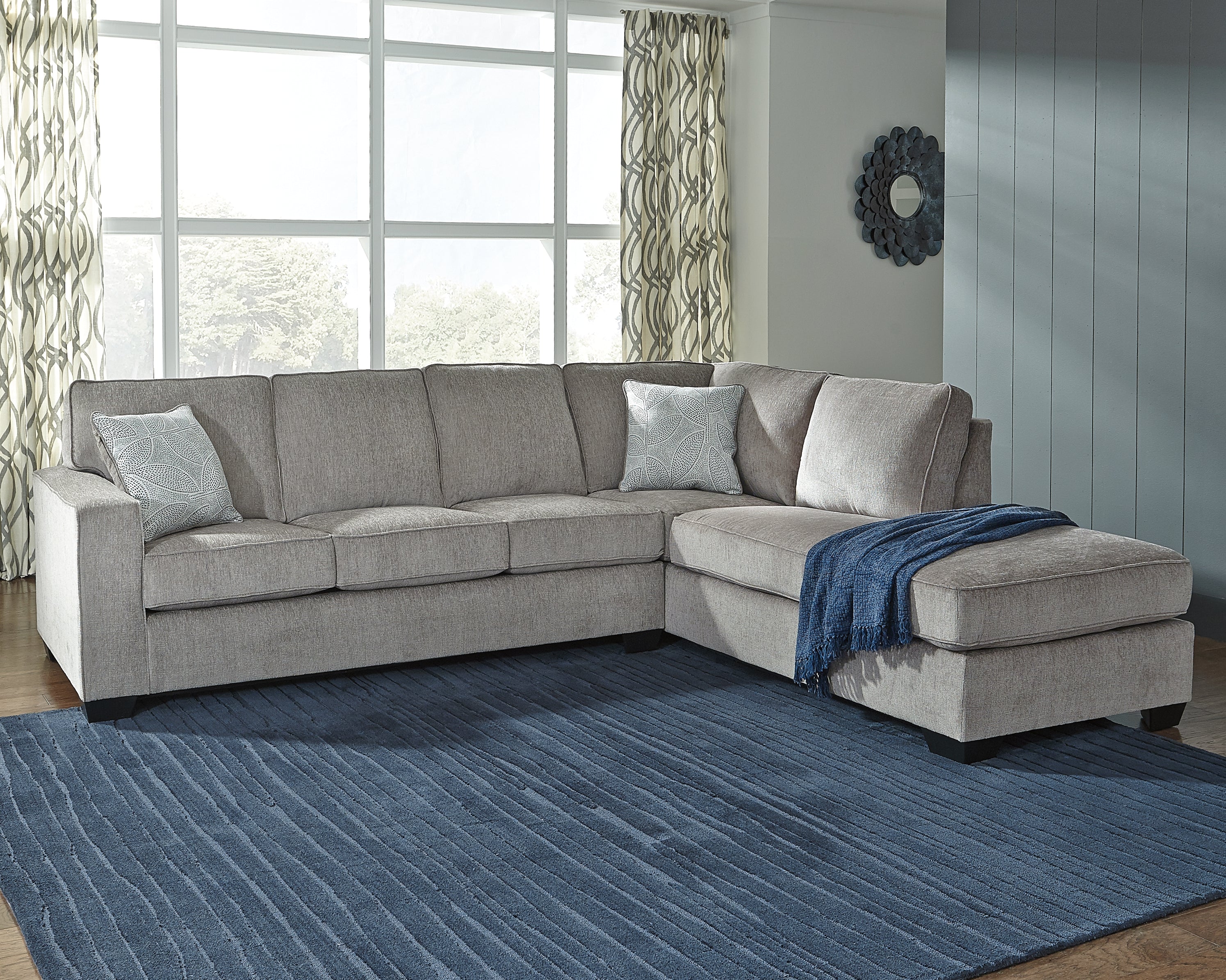 Tampa Furniture Outlet Lutz - Ashley Furniture - Altari Sectional - LAF 2-Piece Sectional with Chaise / Alloy - 87214S2