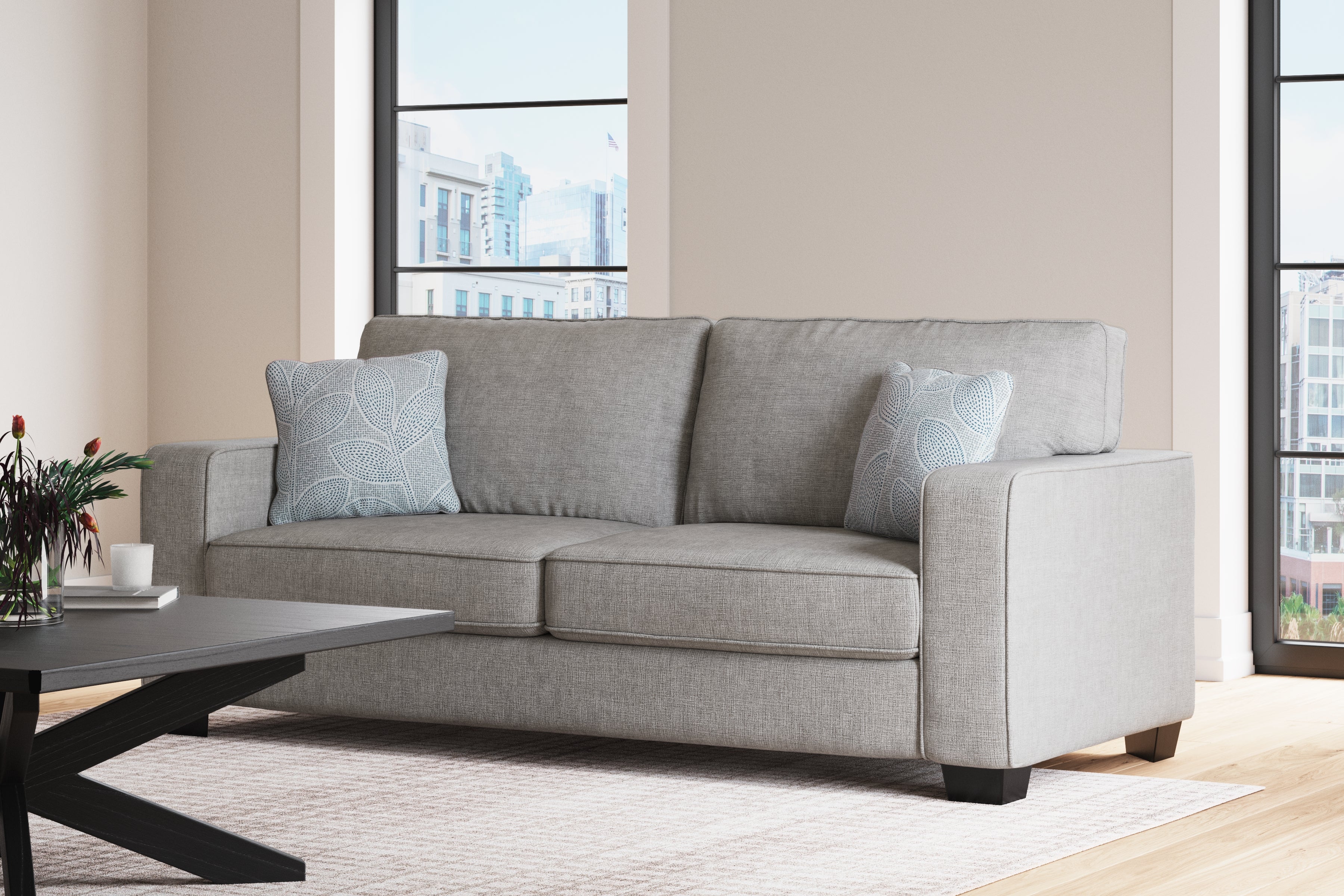 Tampa Furniture Outlet Lutz - Ashley Furniture - Altari Living Room - Sofa / Alloy - 8721438