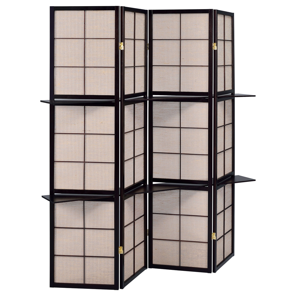 Tampa Furniture Outlet - Coaster - Iggy 4-Panel Room Divider Folding Shoji Screen Cappuccino - 900166