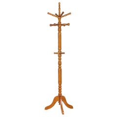 Tampa Furniture Outlet - Coaster - Achelle 11 Hook Freestanding Coat Rack Hanger Golden Brown - 900759