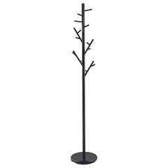 Tampa Furniture Outlet - Coaster - Clover 18 Hook Freestanding Metal Coat Rack Hat Hanger Black - 900897
