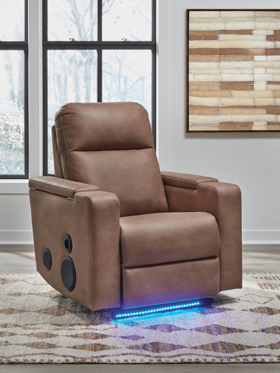 Tampa Furniture Outlet Lutz - Ashley Furniture - Lorrenton Living Room - Glider PWR REC w/Audio System / Caramel - PC9022042A