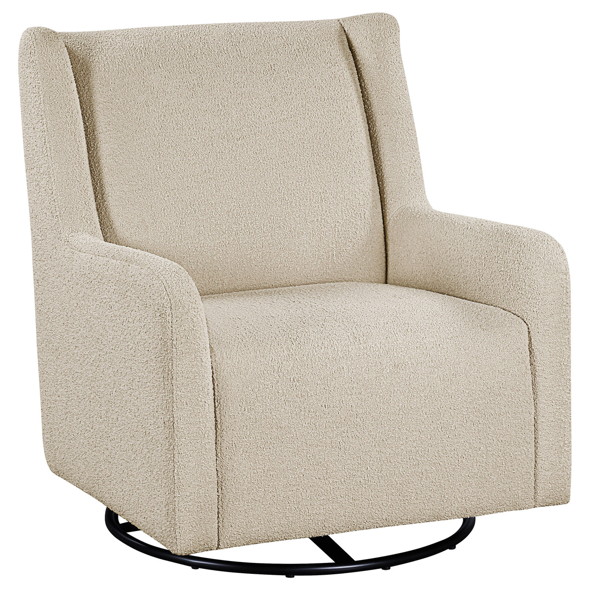 Tampa Furniture Outlet - Coaster - Serra Boucle Upholstered Swivel Glider Sandy Beige - 902453