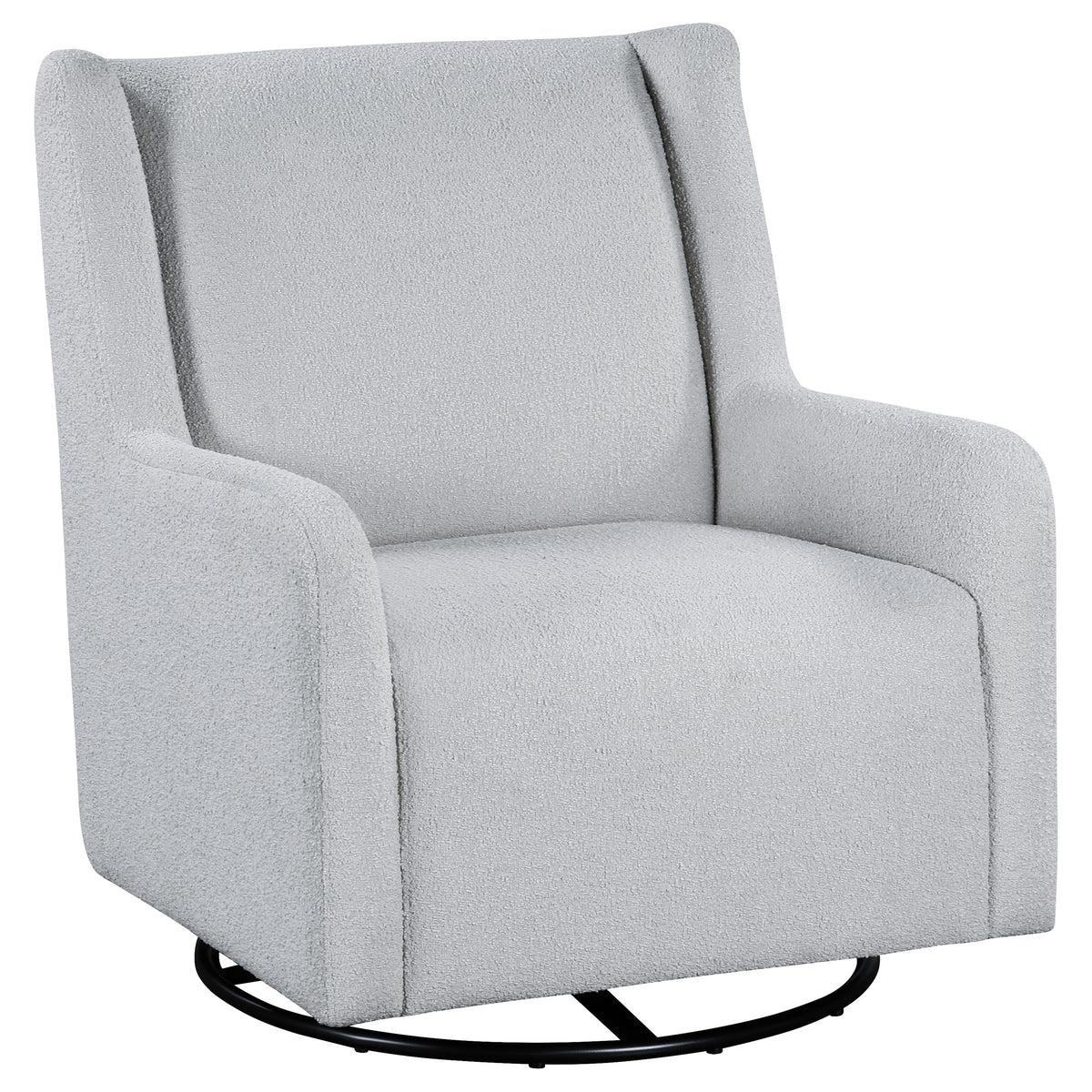 Tampa Furniture Outlet - Coaster - Serra Boucle Upholstered Swivel Glider Dove Grey - 902454