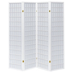 Roberto 4-Panel Room Divider Folding Shoji Screen White