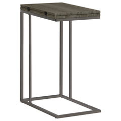 Tampa Furniture Outlet - Coaster - Pedro Expandable C-Shaped Sofa Side Table Weathered Grey - 902864