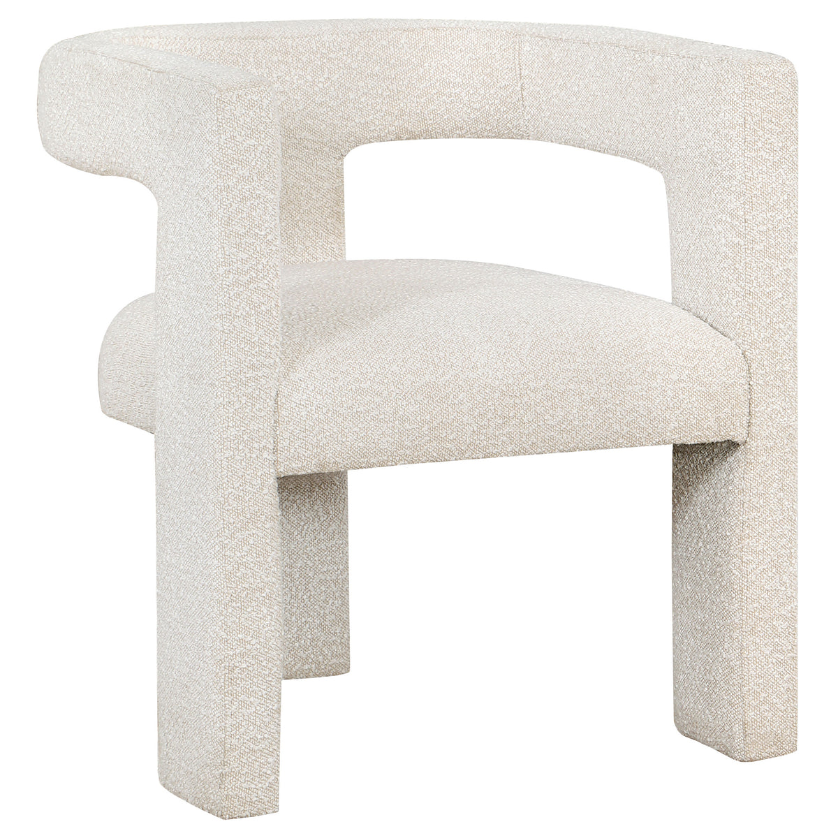 Tampa Furniture Outlet - Coaster - Petra Boucle Upholstered Accent Side Chair White - 902881