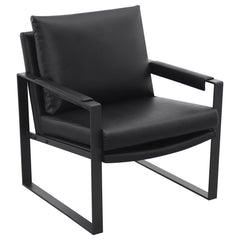 Tampa Furniture Outlet - Coaster - Rosalind Upholstered Track Arm Accent Chair Black - 903021