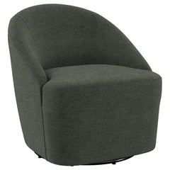 Tampa Furniture Outlet - Coaster - Leon Upholstered Barrel Accent Swivel Chair Hunter Green - 903075