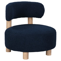 Tampa Furniture Outlet - Coaster - Zonie Boucle Upholstered Barrel Back Accent Chair Blue - 903168