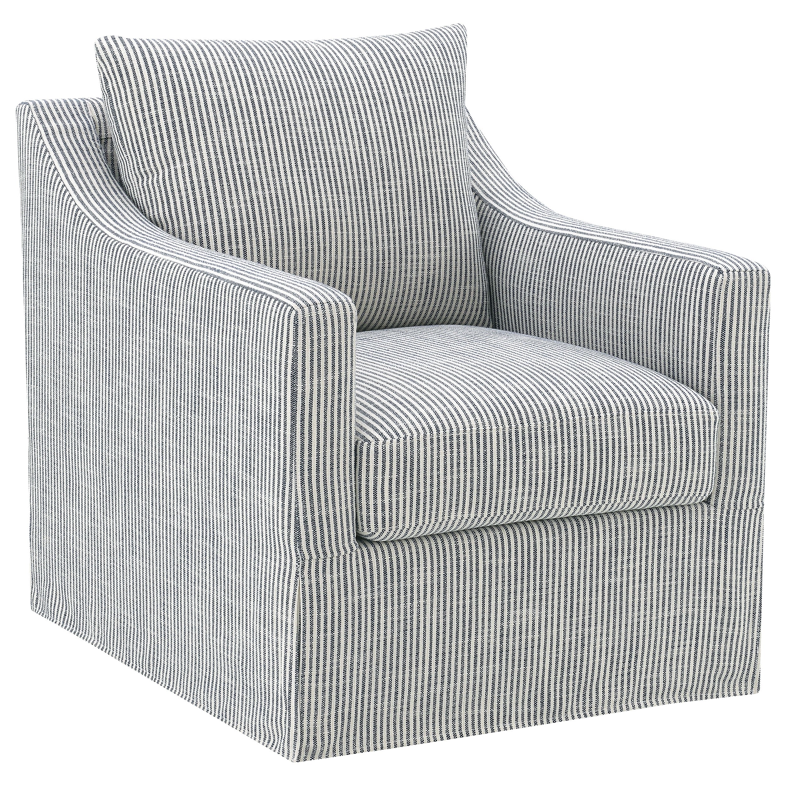 Tampa Furniture Outlet - Coaster - Winter Upholstered Sloped Arm Accent Swivel Chair Grey - 904137