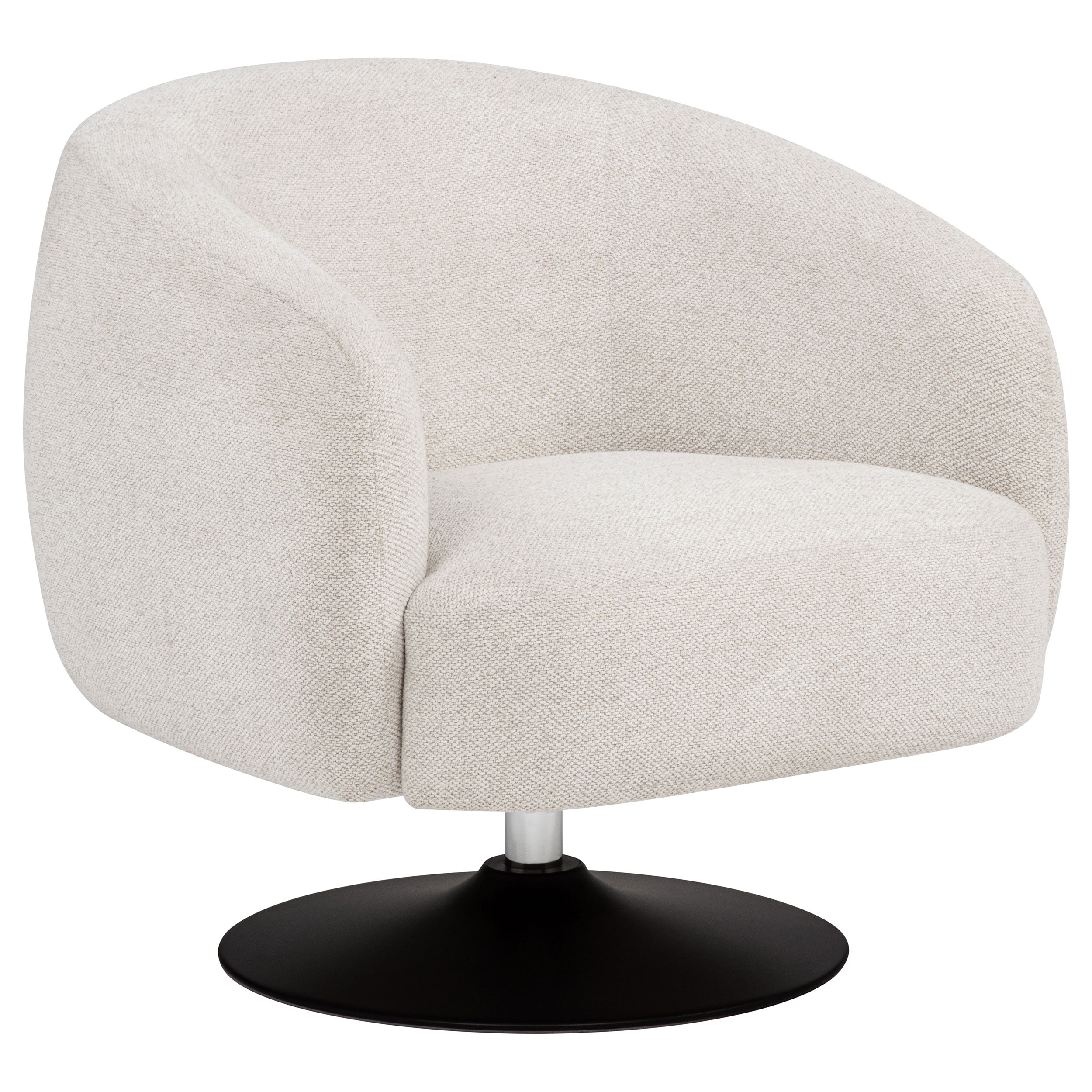 Tampa Furniture Outlet - Coaster - Dave Upholstered Barrel Back Swivel Club Chair Beige - 905739