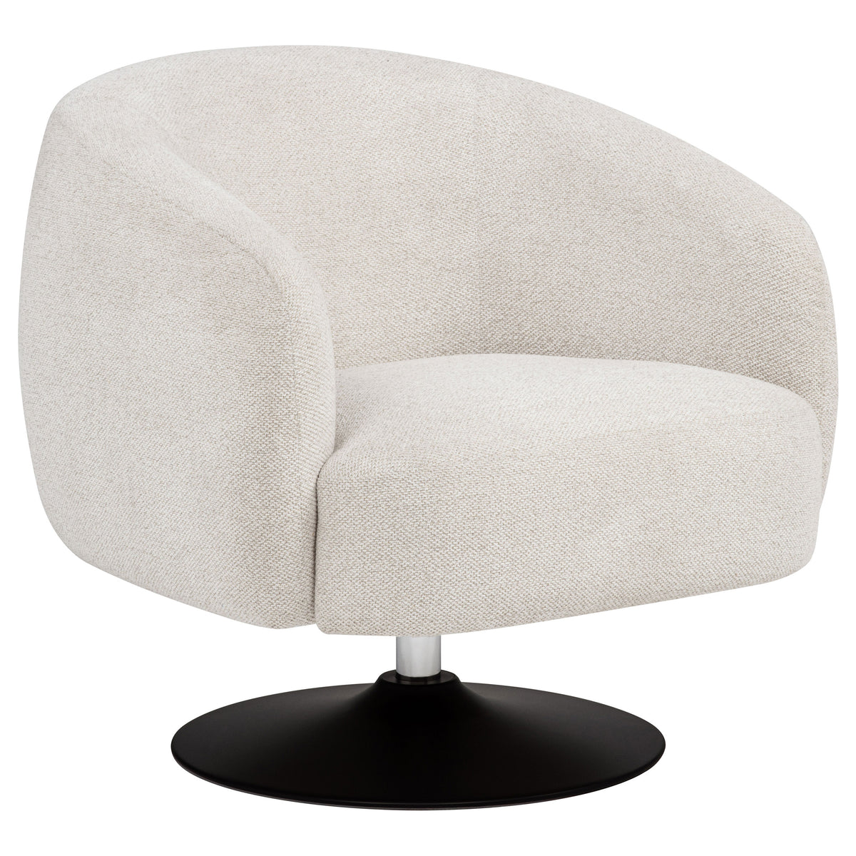 Tampa Furniture Outlet - Coaster - Dave Upholstered Barrel Back Swivel Club Chair Beige - 905739