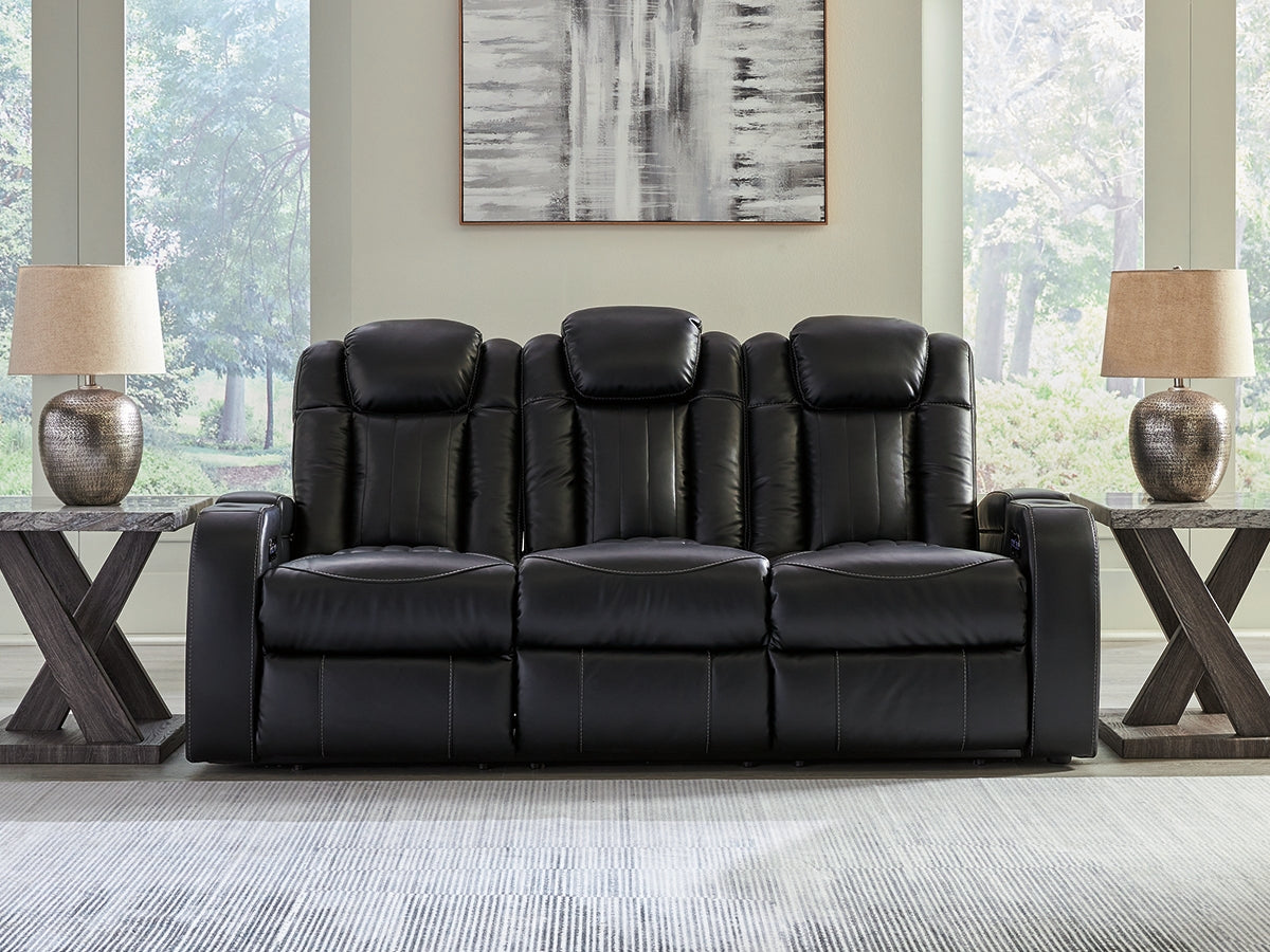 Tampa Furniture Outlet Lutz - Ashley Furniture - Caveman Den Living Room - PWR REC Sofa with ADJ Headrest / Midnight - 9070315