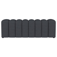 Summer Fabric Upholstered Tufted Accent Bench Charcoal