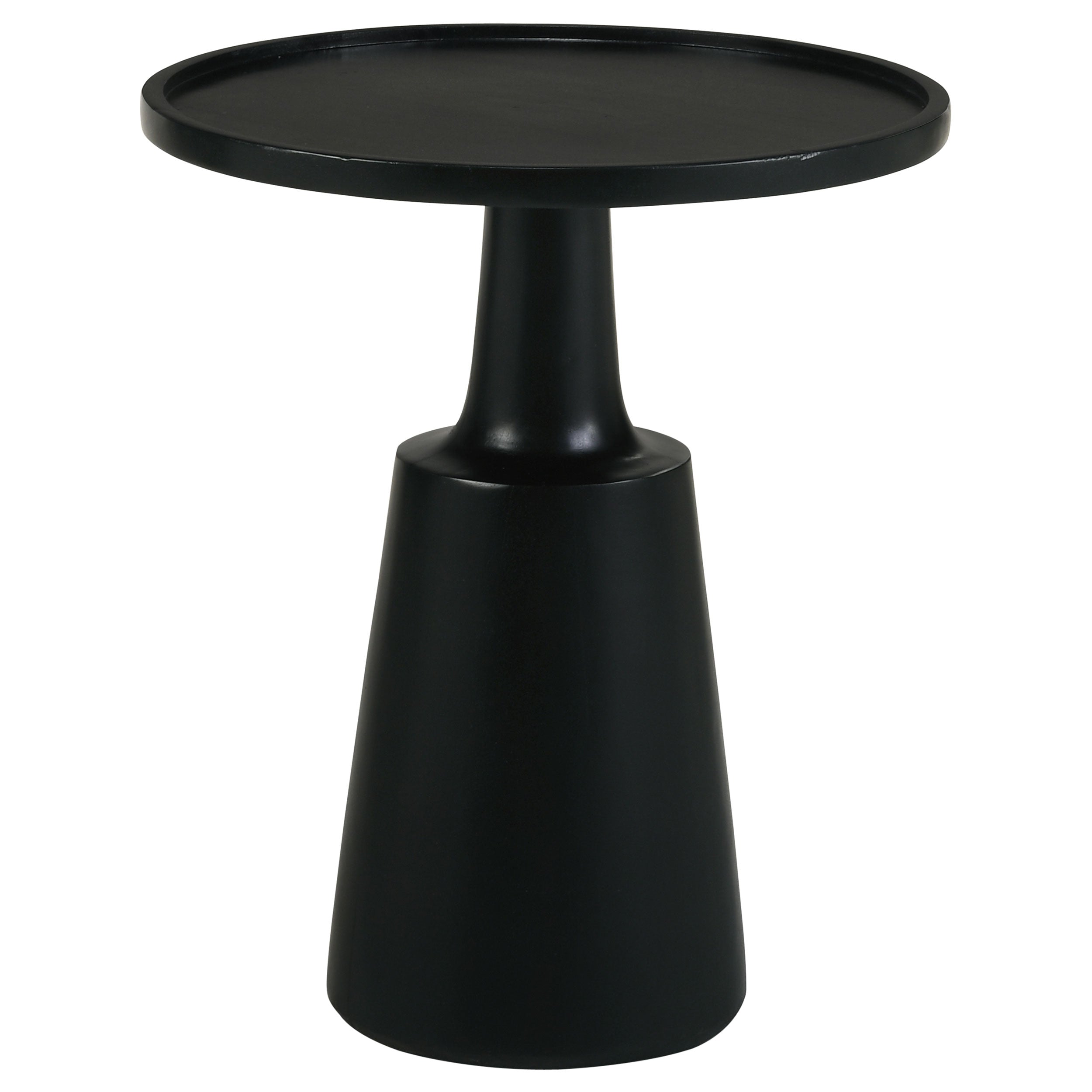 Tampa Furniture Outlet - Coaster - Ixia Round Solid Mango Wood Accent Side Table Black Stain - 915109