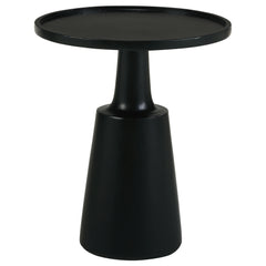 Tampa Furniture Outlet - Coaster - Ixia Round Solid Mango Wood Accent Side Table Black Stain - 915109