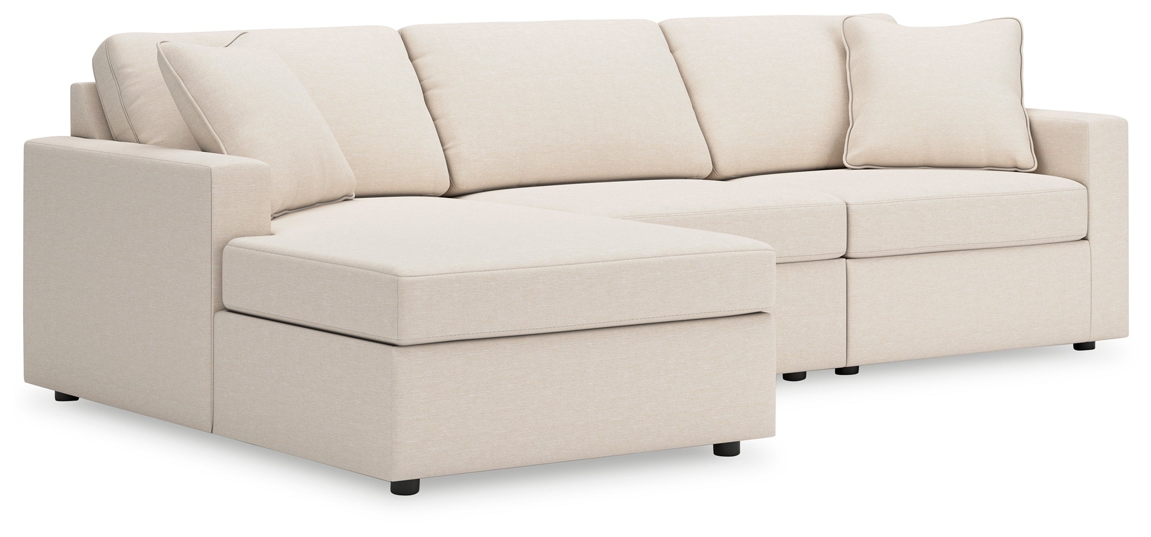 Tampa Furniture Outlet Lutz - Ashley Furniture - Modmax Sectional - RAF 3-Piece Sectional with Chaise / Oyster - 92103S17