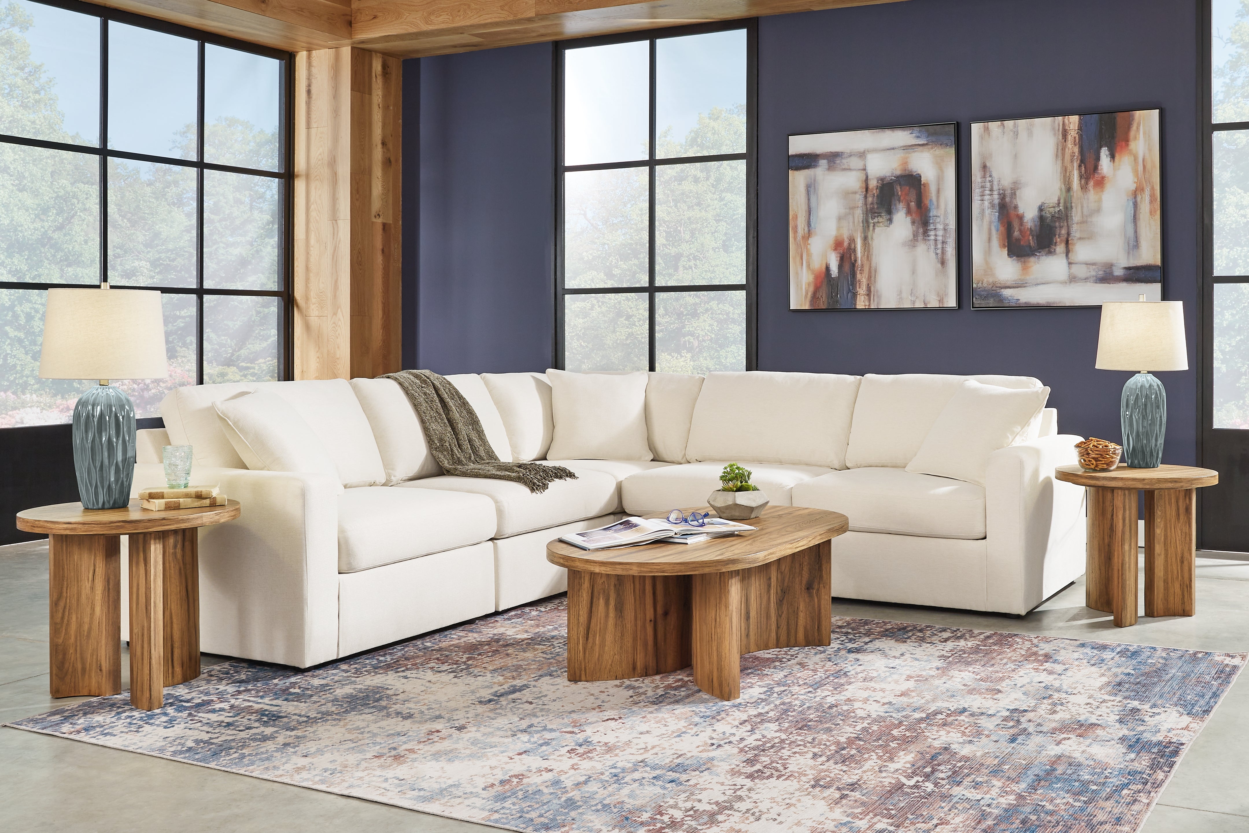 Tampa Furniture Outlet Lutz - Ashley Furniture - Modmax Sectional - RAF 5-Piece Sectional / Oyster - 92103S6